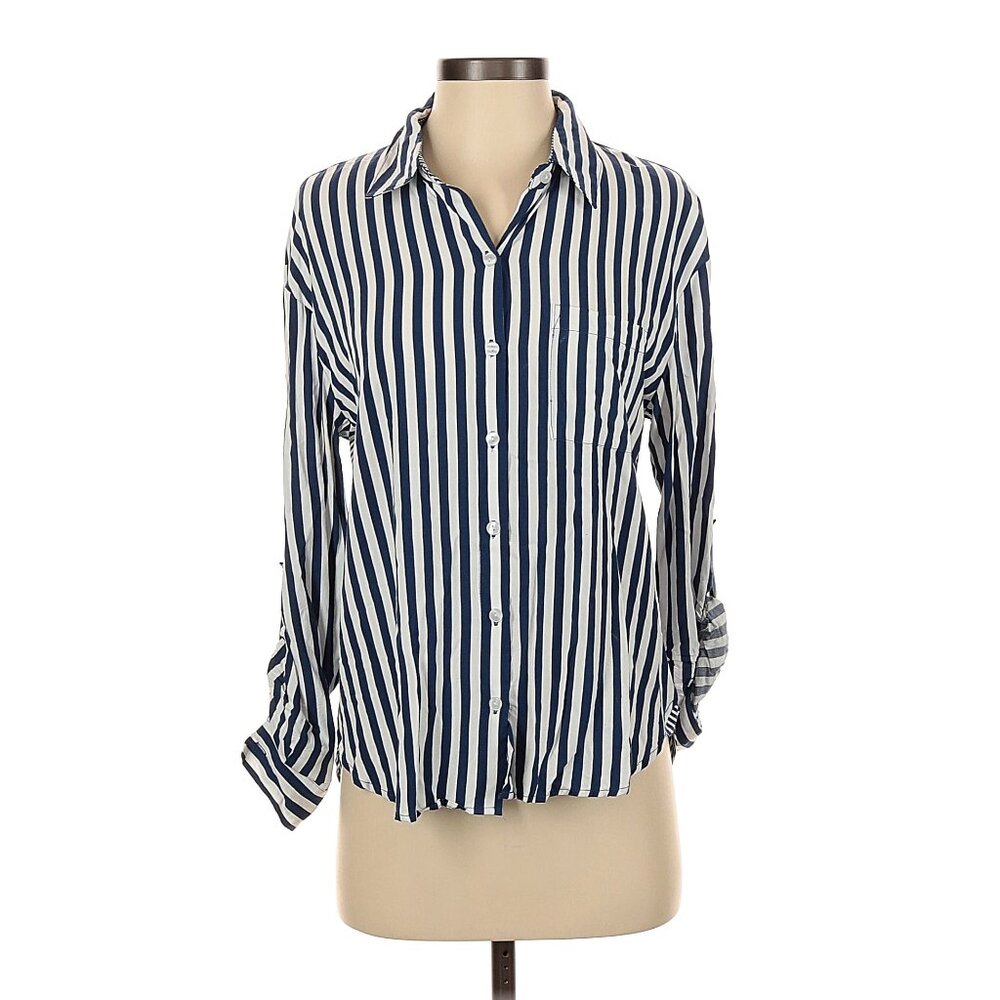 JANE & DELANCEY sleeve button-down shirt Size M